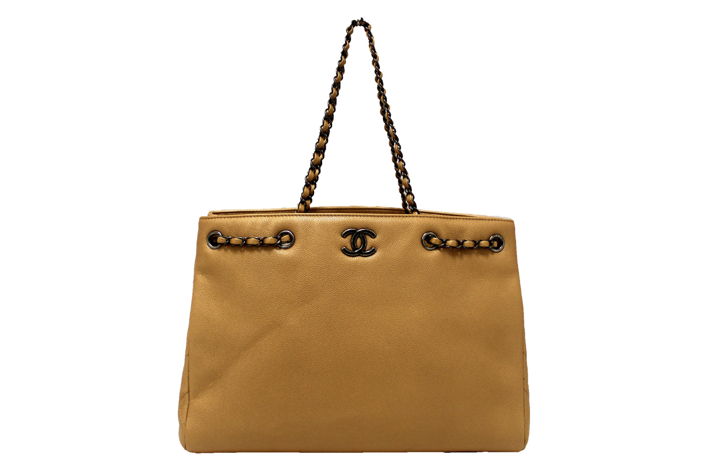 Chanel Brown Caviar Leather Large Shopping Tote Bag