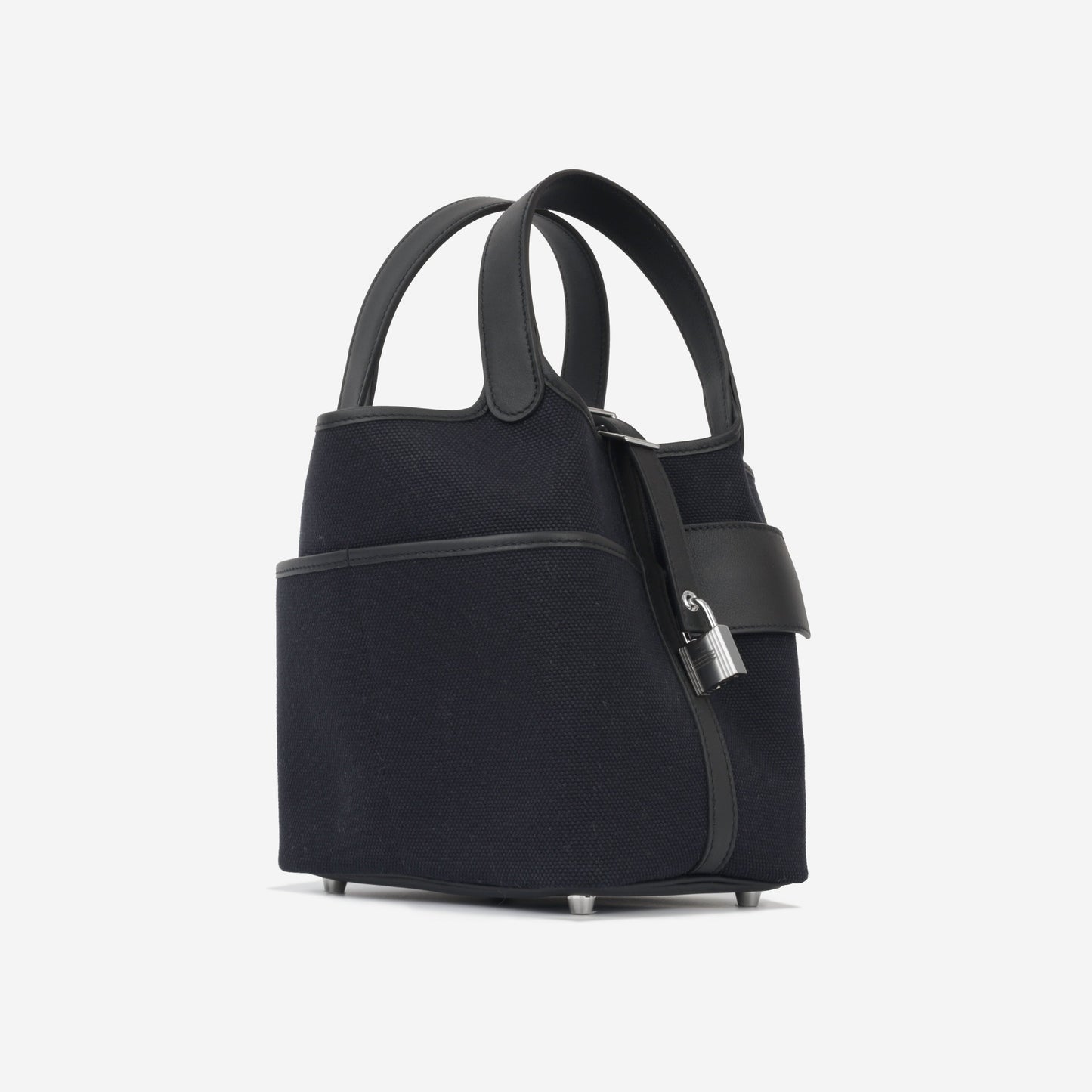 Hermès Picotin 18 Cargo - Bleu Marine Canvas / Black Swift | Palladium Hardware