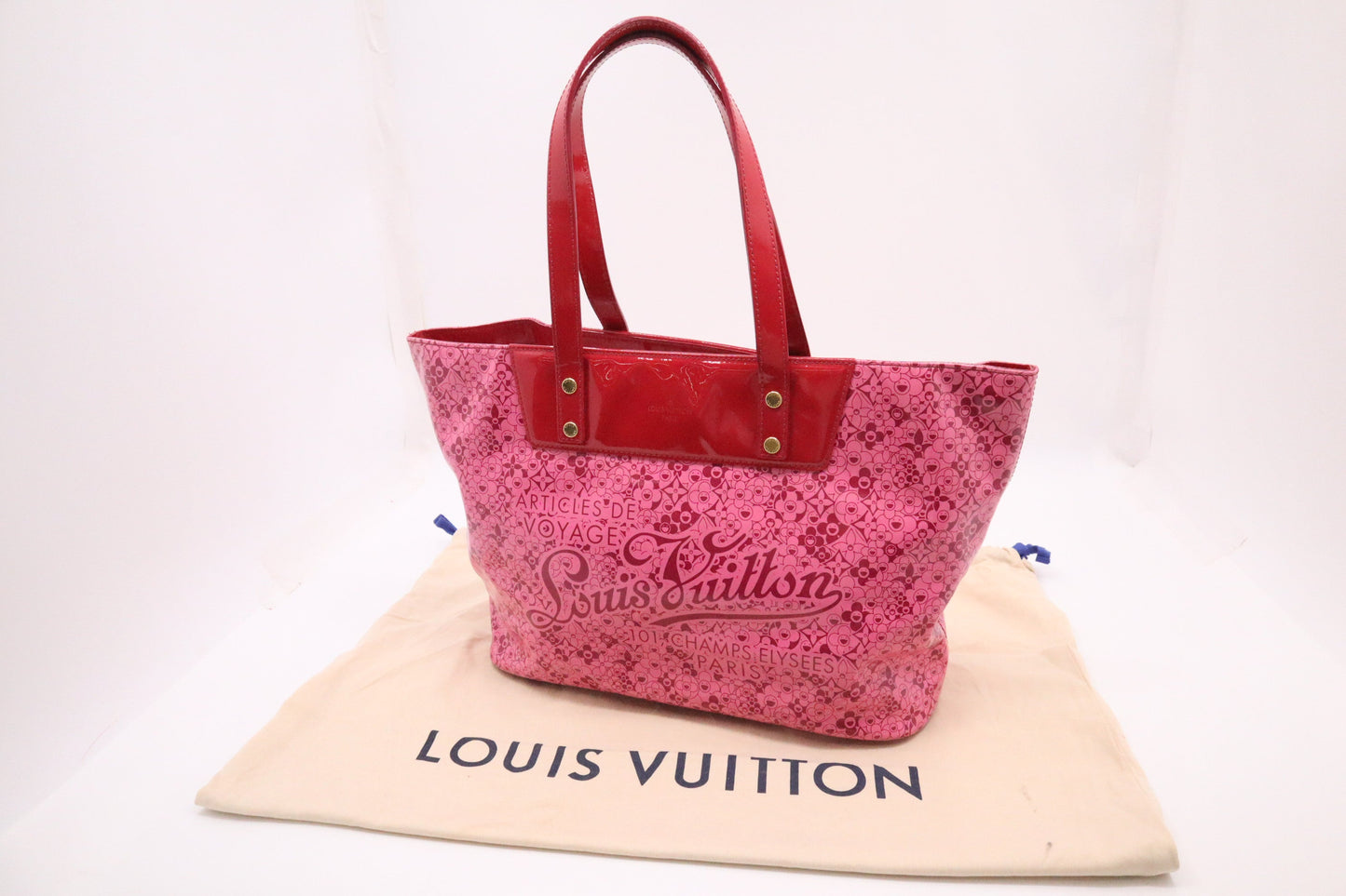 Louis Vuitton Cosmic Blossom Tote in Pink Vinyl Canvas