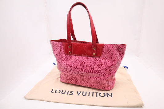 Louis Vuitton Cosmic Blossom Tote in Pink Vinyl Canvas