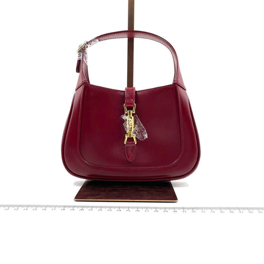 Gucci Jackie 1961 Mini Burgundy Leather Bag with Strap Never Worn With Box
