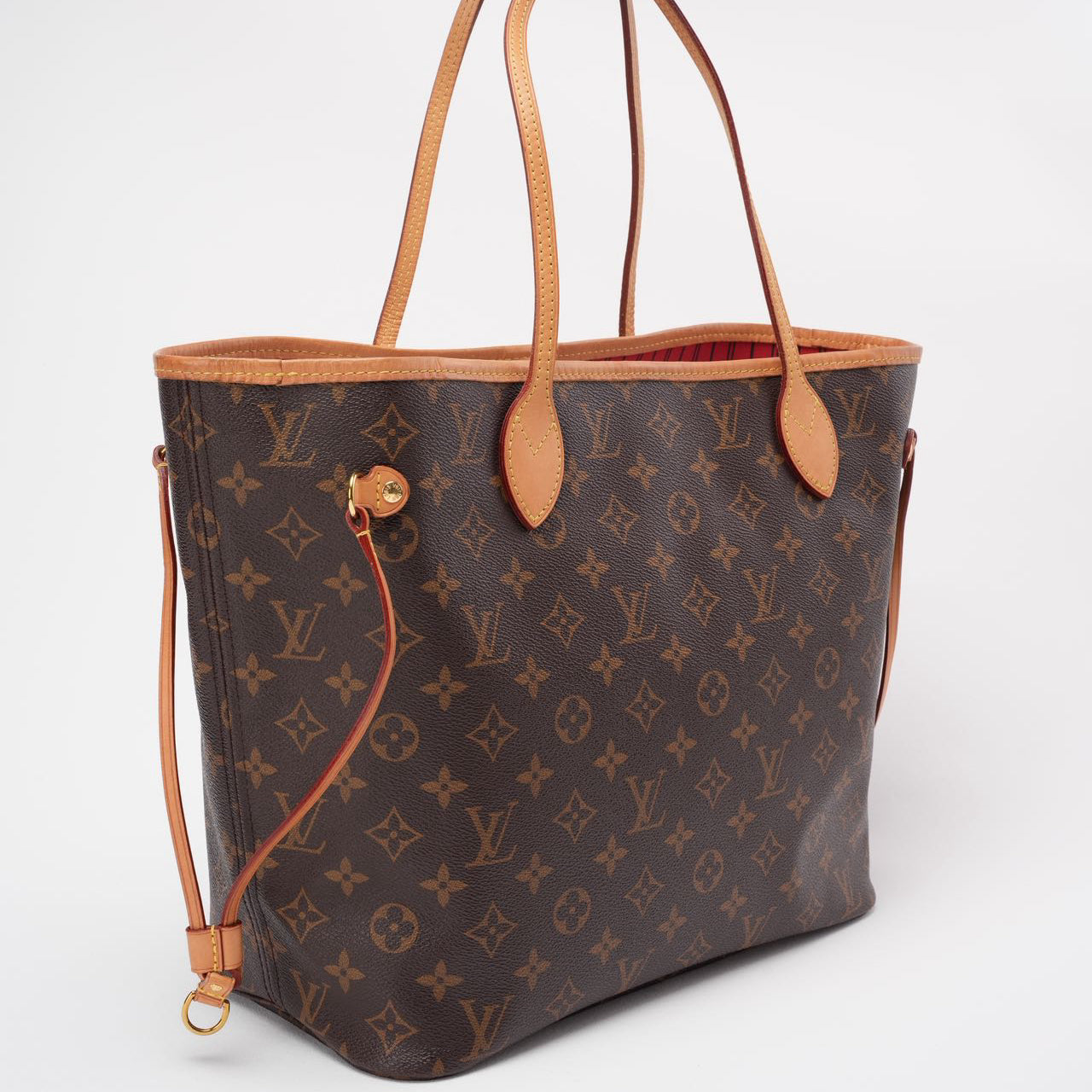 Louis Vuitton Monogram Neverfull MM Handbag Brown