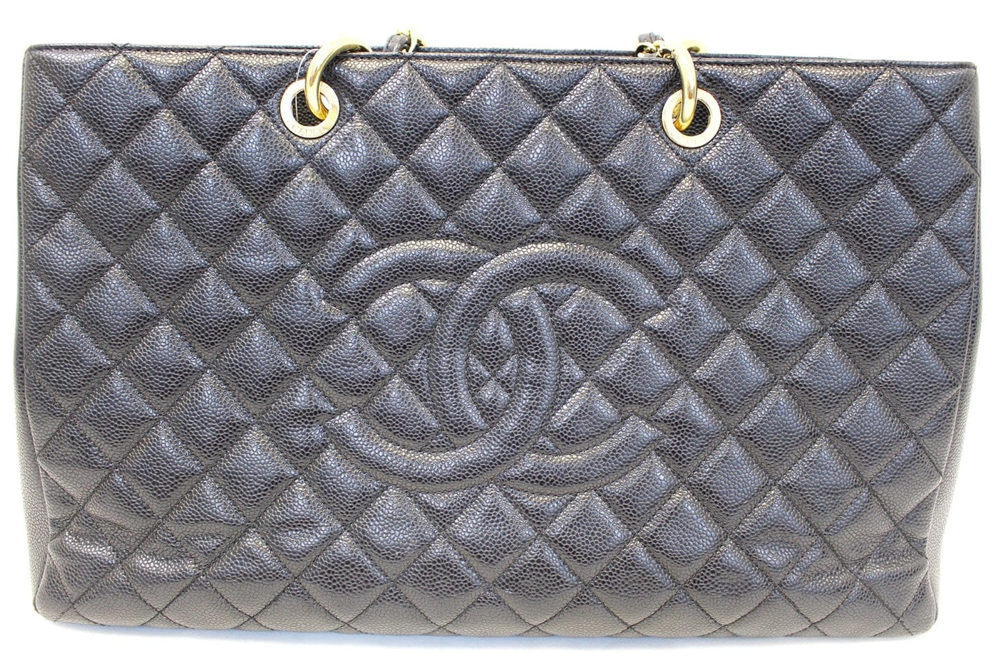 CHANEL Caviar Leather Black XL Grand Shopping Tote Bag