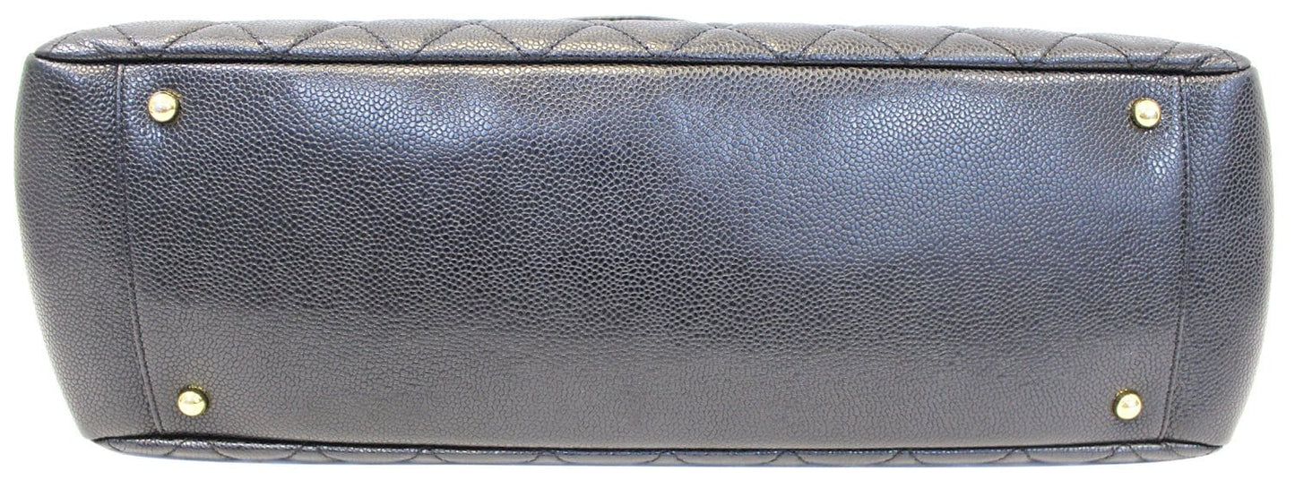 CHANEL Caviar Leather Black XL Grand Shopping Tote Bag