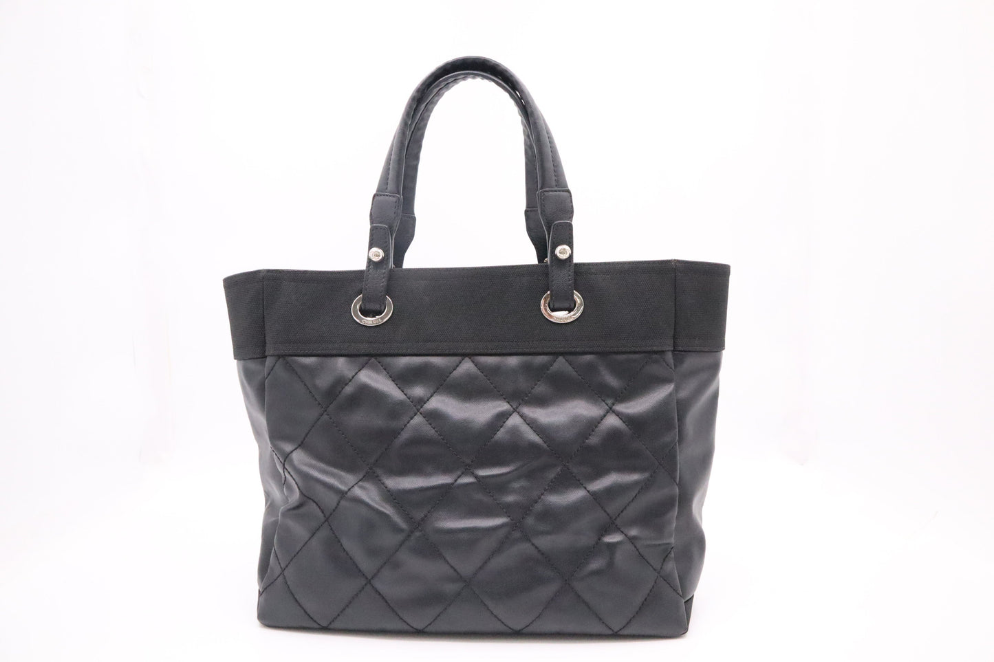 Chanel Paris Biarritz Tote Bag in Black MattelassÃ© Leather