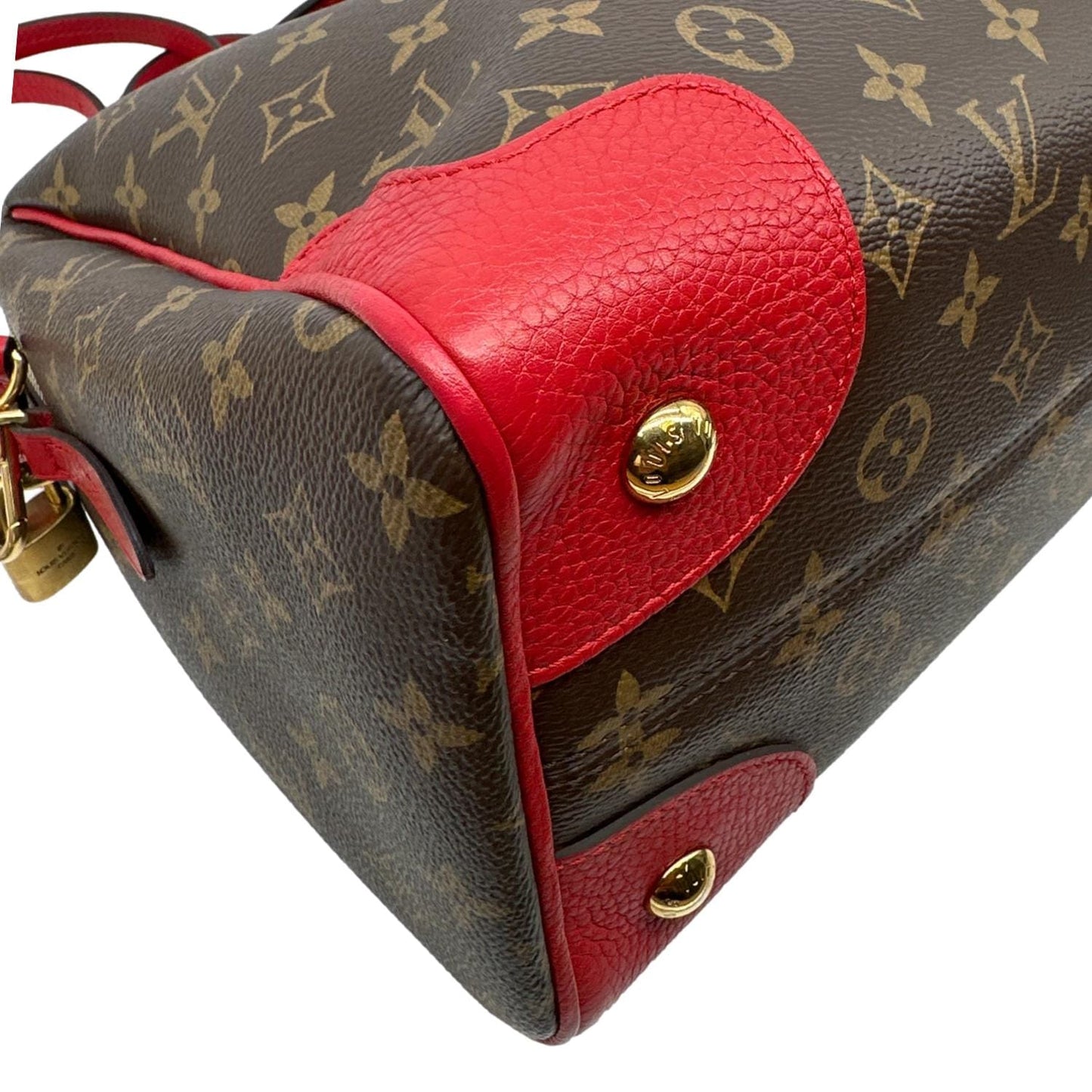 LOUIS VUITTON Retiro NM Monogram Canvas 2Way Shoulder Bag Red