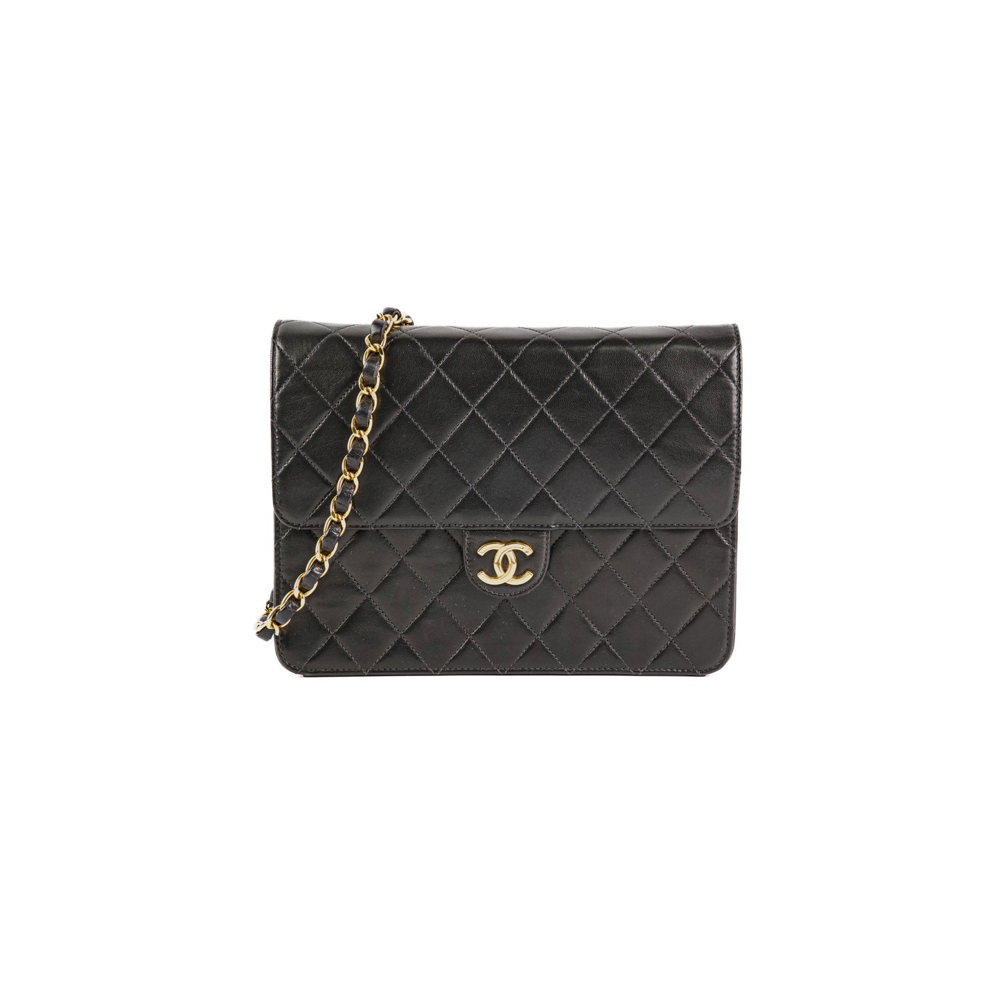 Chanel  Black Lambskin Flap Bag HOLD