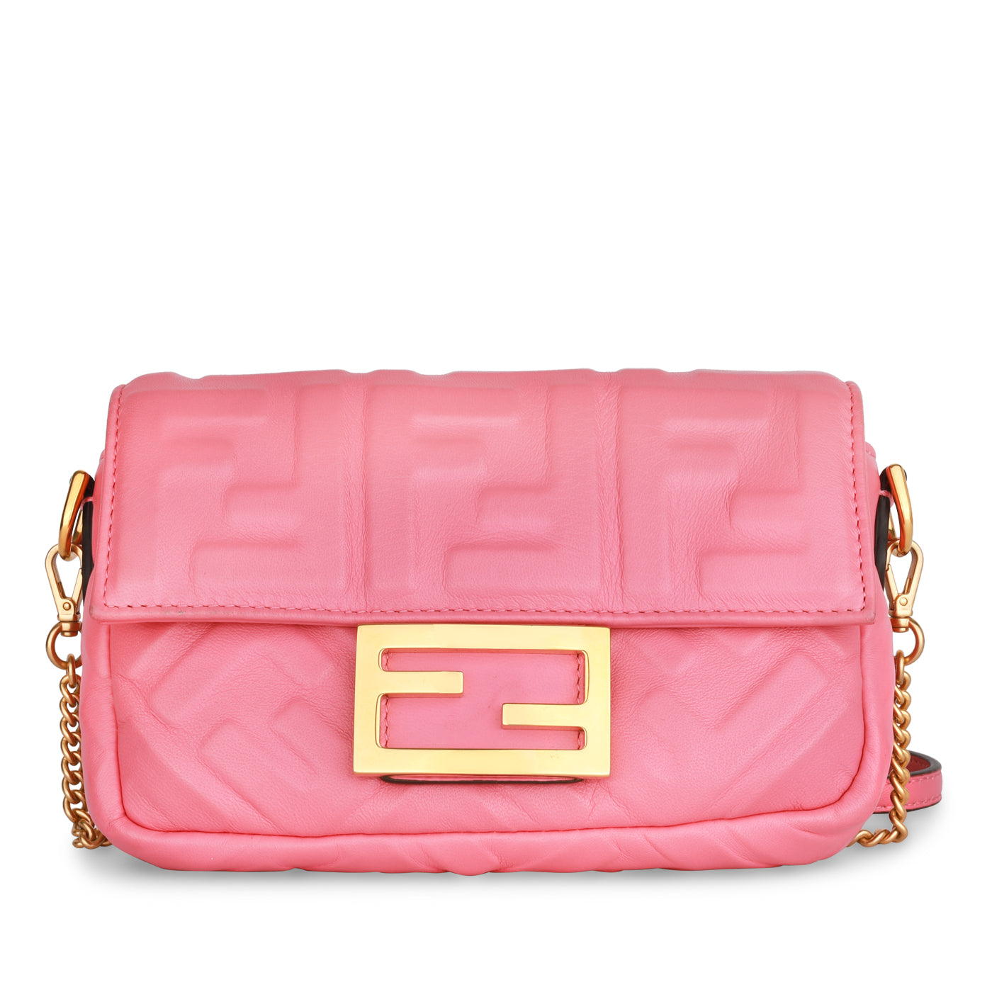 Fendi Baguette Lambskin Red Shoulder Bag