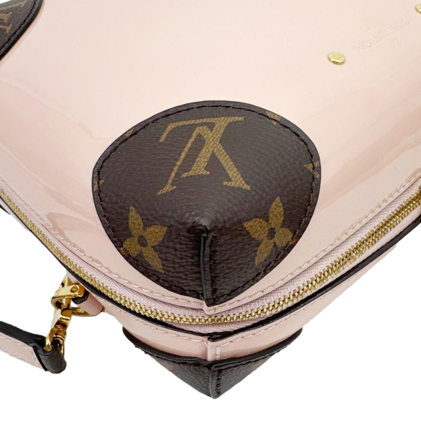 LOUIS VUITTON Venice Patent Miroir Leather Crossbody Bag Rose Ballerine