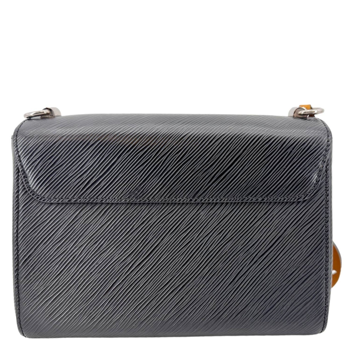 LOUIS VUITTON Twist MM Braided Handle Epi Leather Shoulder Bag Black