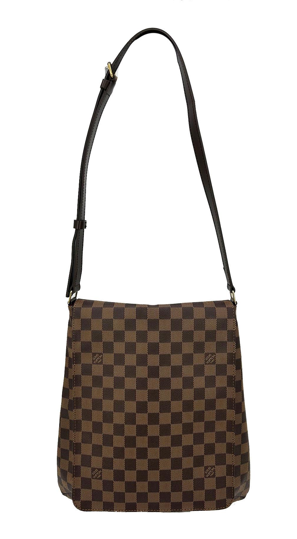 LOUIS VUITTON Damier Ebene M tte Salsa GM Shoulder Bag