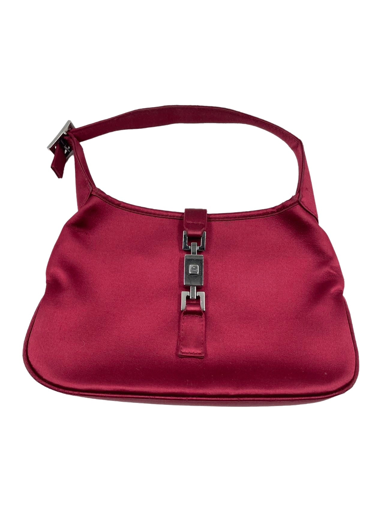 Gucci Jackie Vintage Mini Silk Satin Shoulder Bag in Red