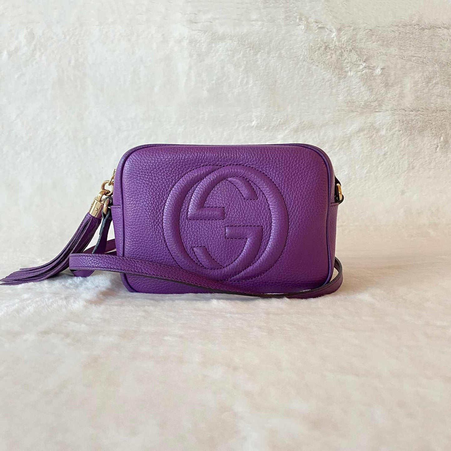 Gucci Soho Leather Canvas Shoulder Bag Style 3