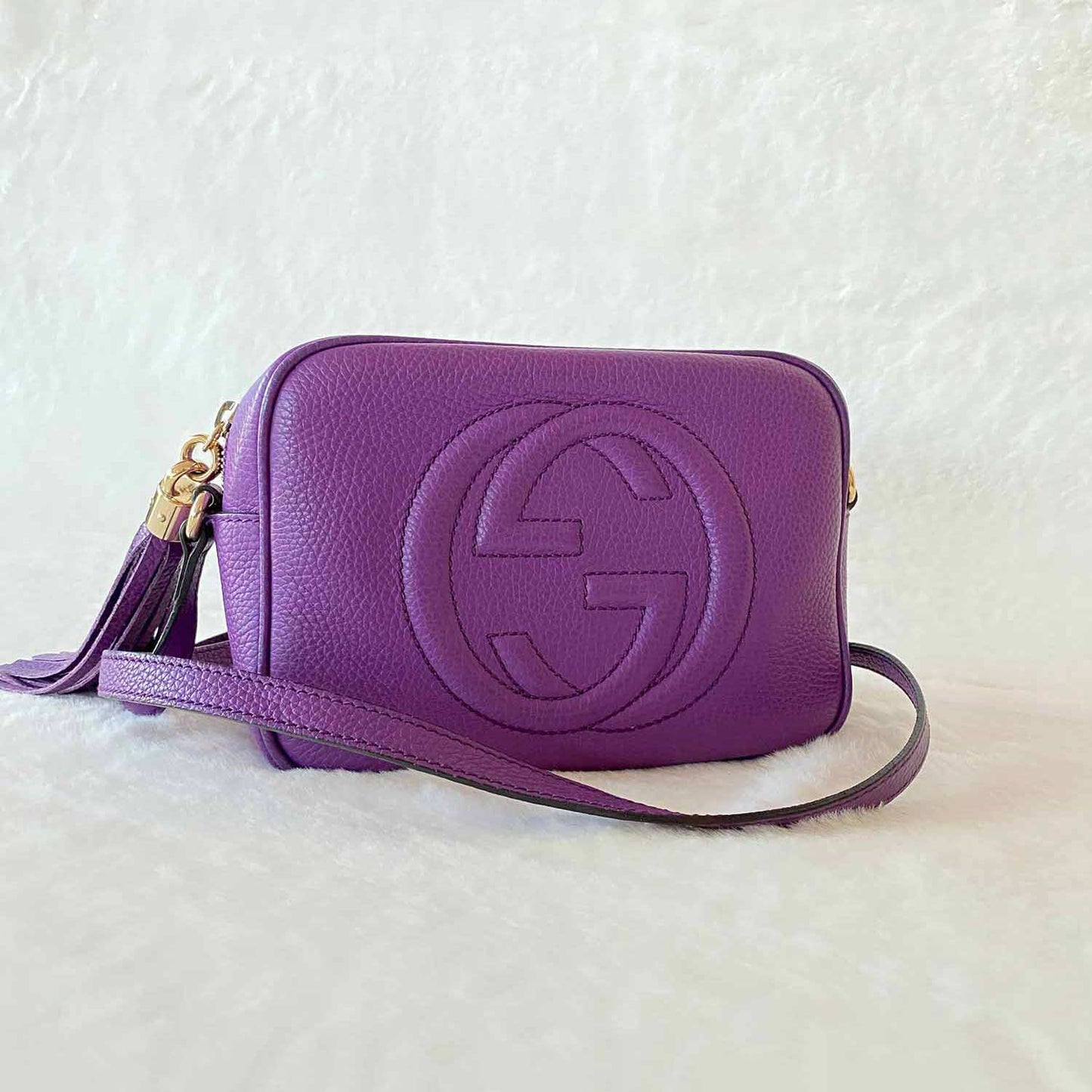 Gucci Soho Leather Canvas Shoulder Bag Style 3