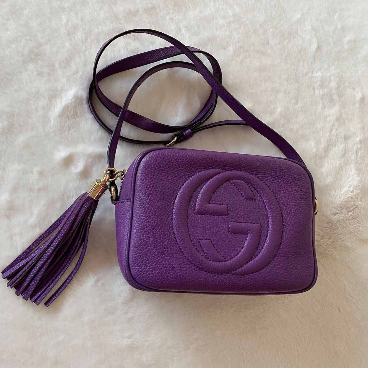 Gucci Soho Leather Canvas Shoulder Bag Style 3