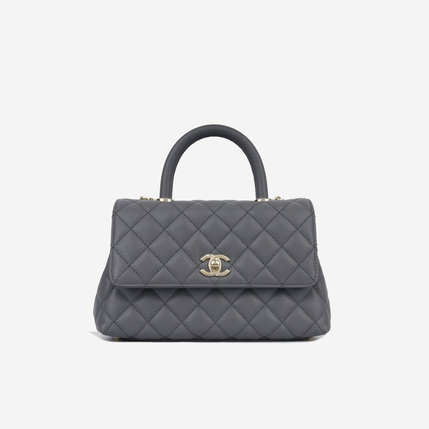 Chanel Small Coco Handle - Charcoal