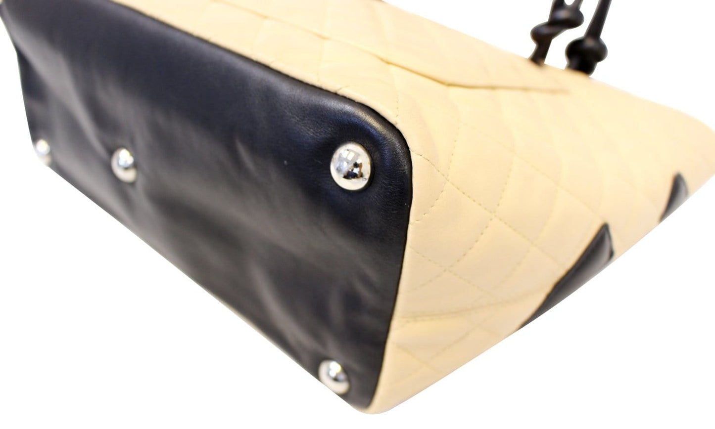 CHANEL Beige Quilted Leather Ligne Cambon Large Tote Bag