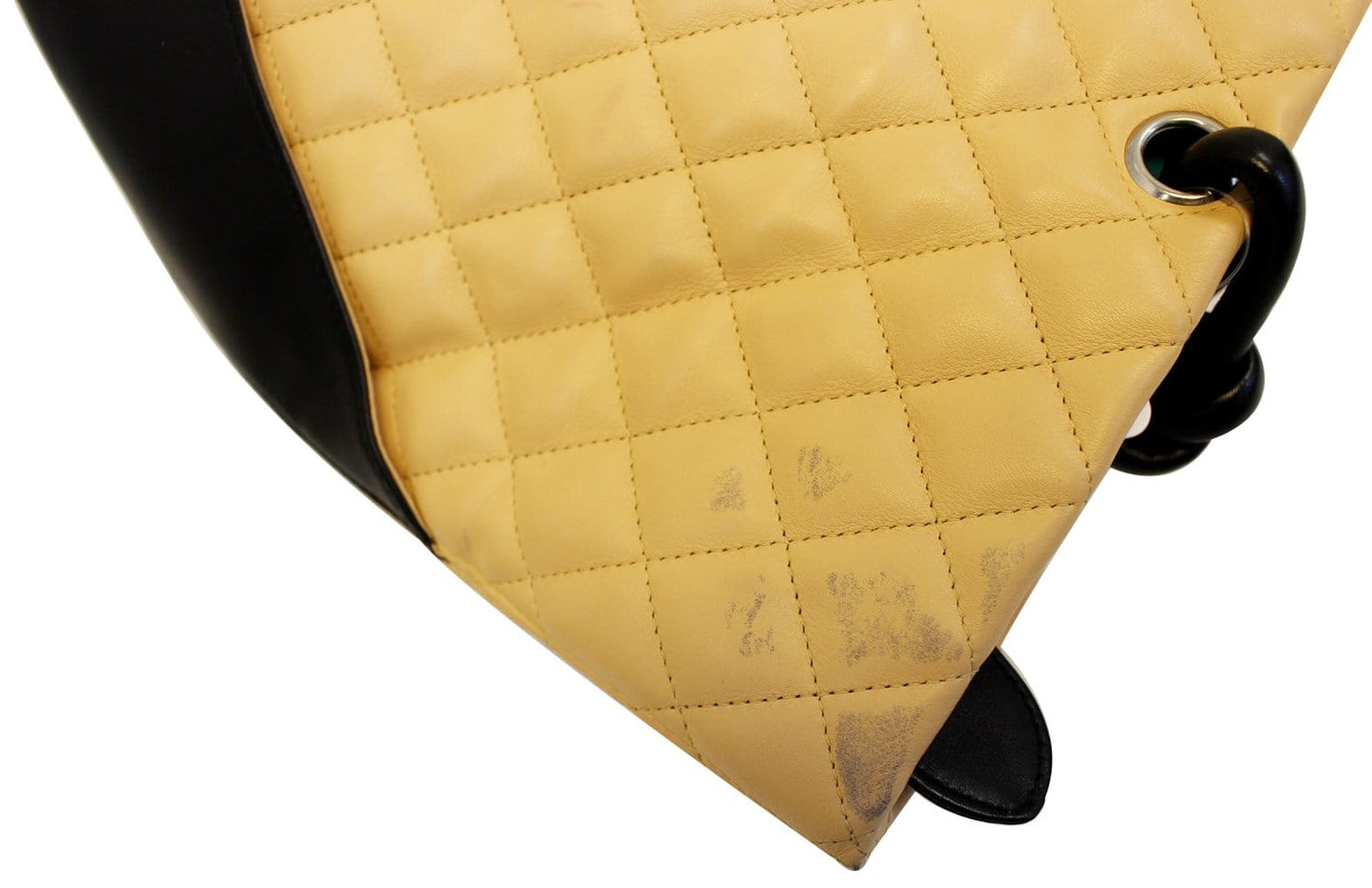 CHANEL Beige Quilted Leather Ligne Cambon Large Tote Bag