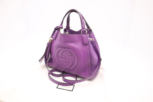 Gucci Soho Tote in Purple Leather