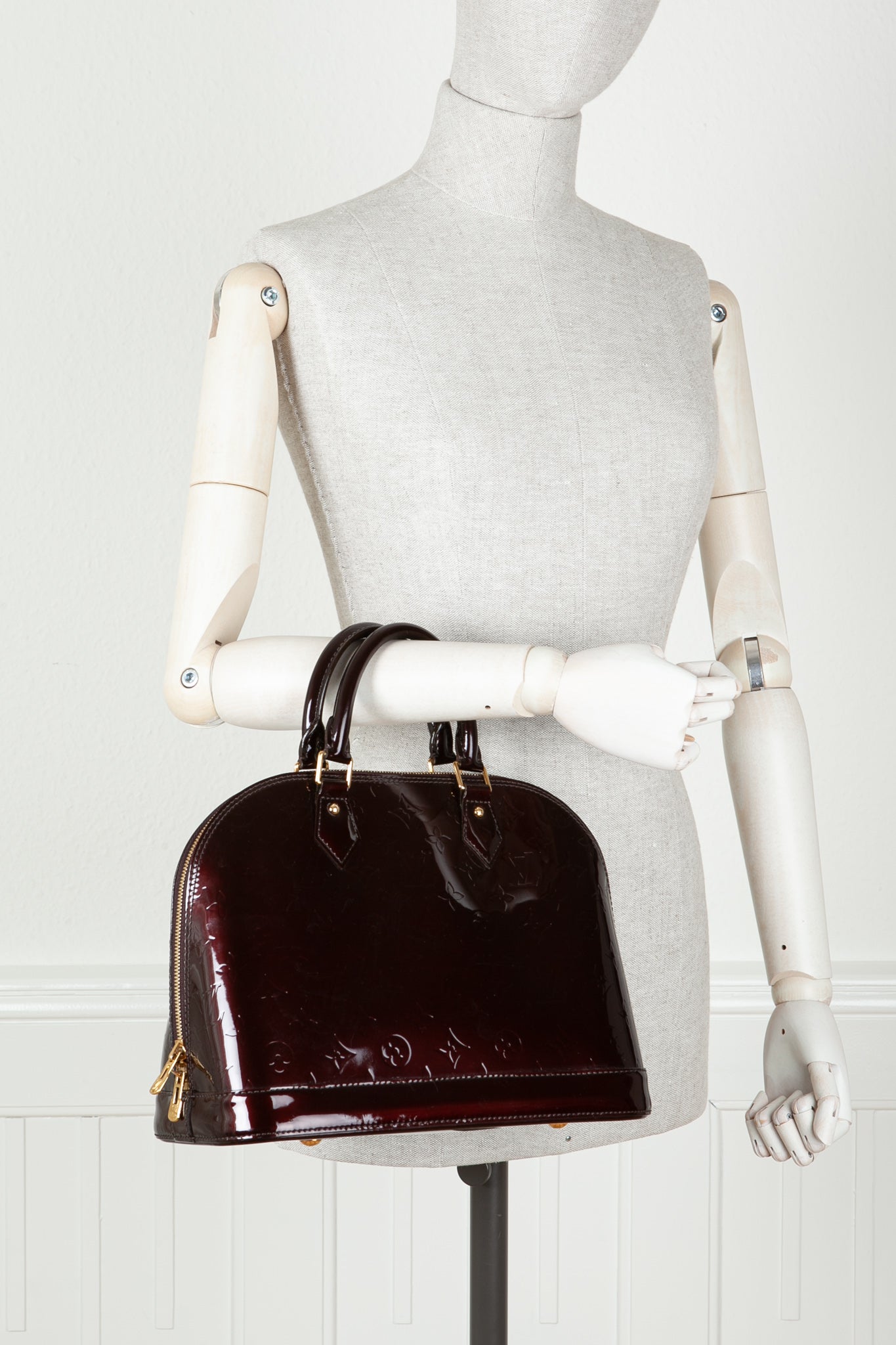 LOUIS VUITTON Alma PM Vernis Amarante Handbag