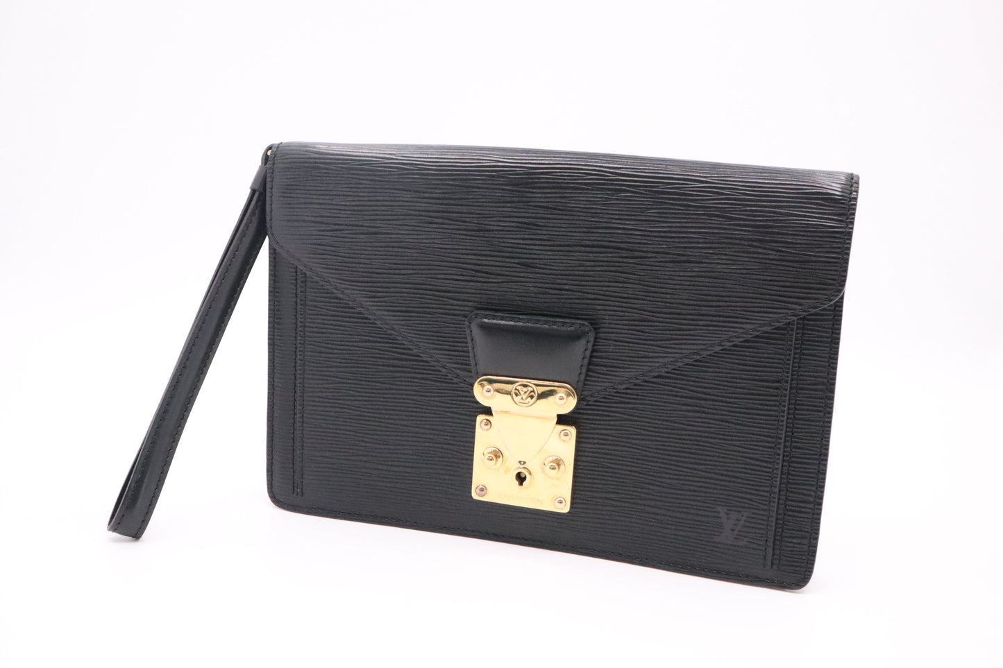 Louis Vuitton Sellier Dragonne in Black Epi Leather