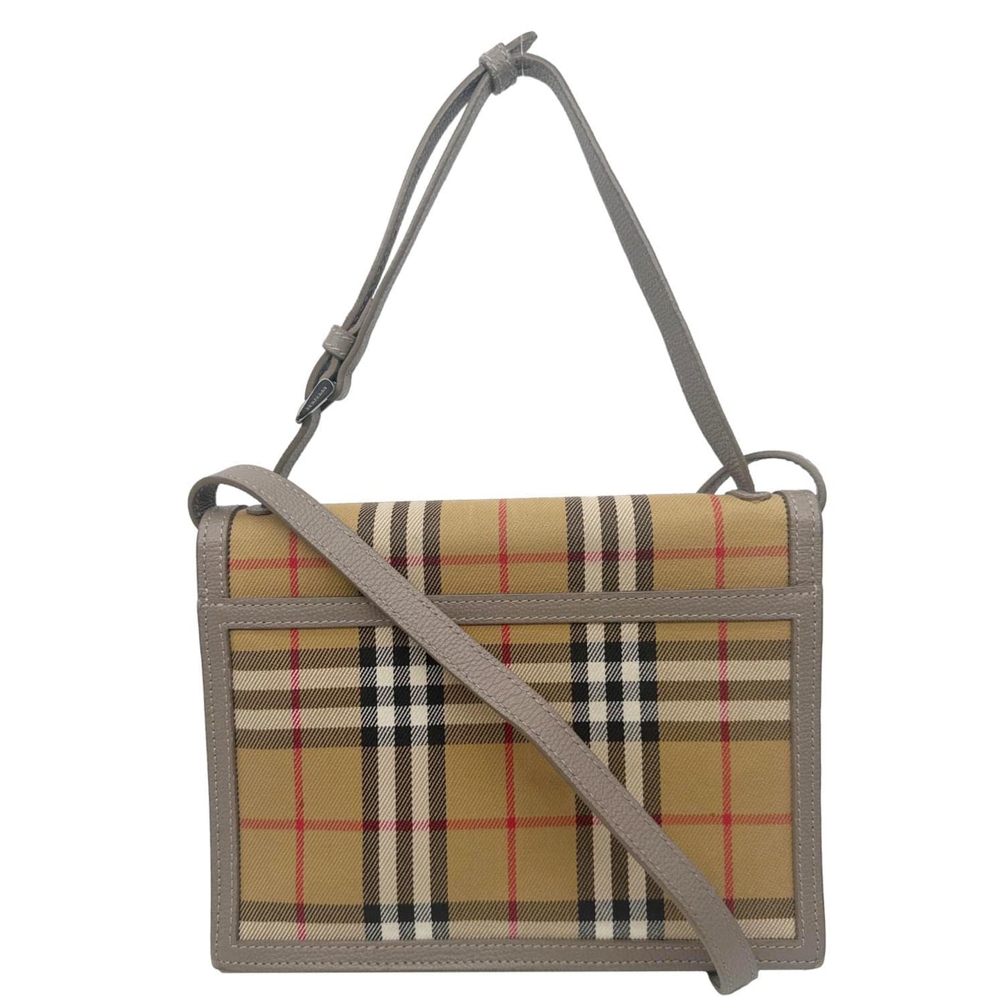 BURBERRY Macken Small  Check Canvas Crossbody Bag Beige