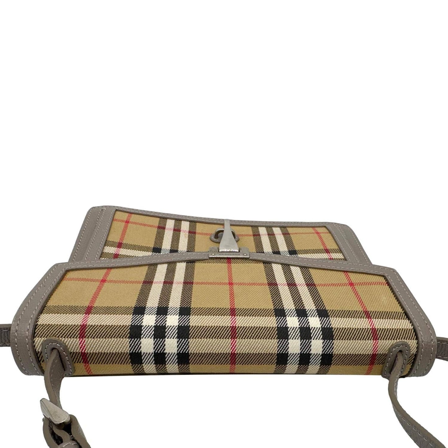 BURBERRY Macken Small  Check Canvas Crossbody Bag Beige