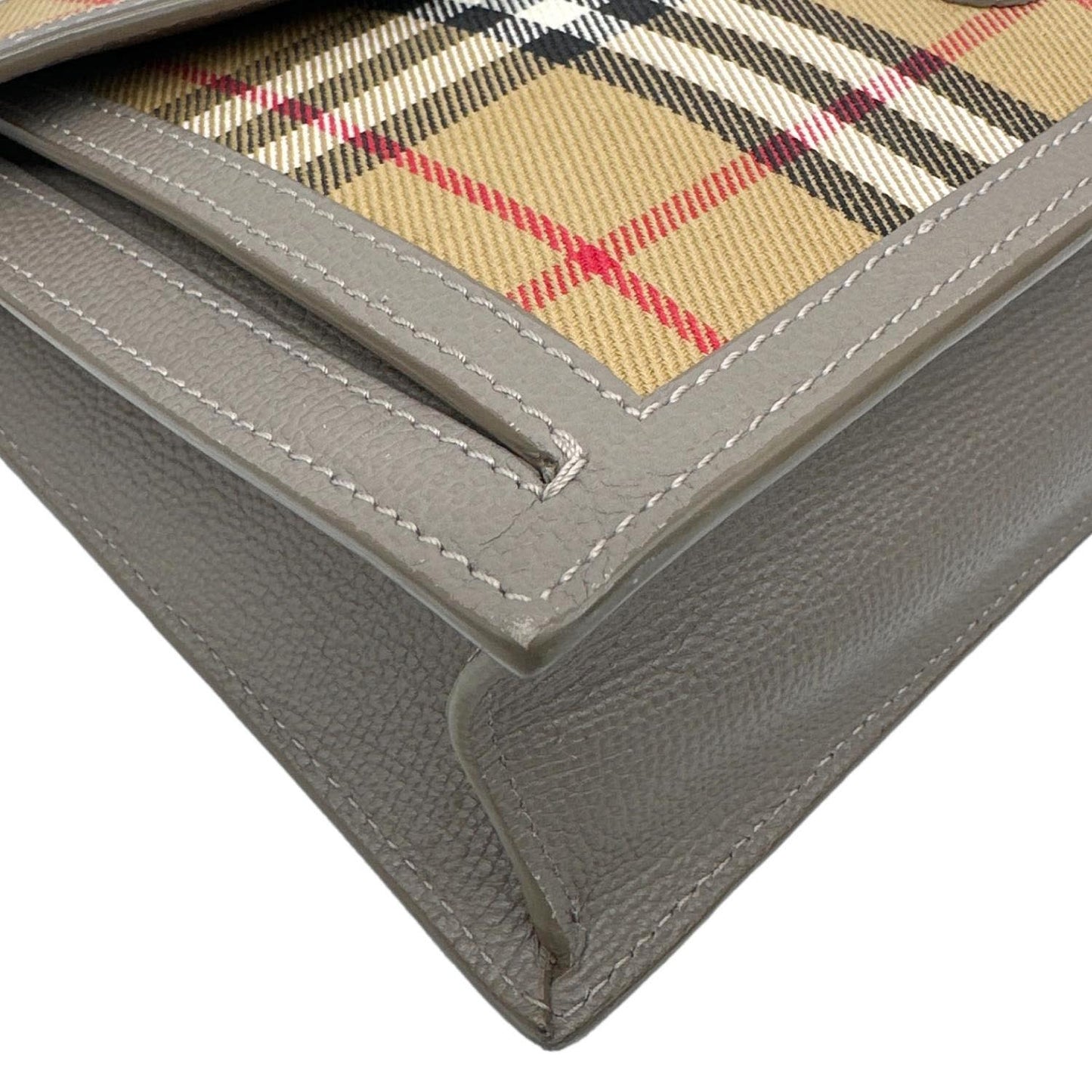 BURBERRY Macken Small  Check Canvas Crossbody Bag Beige