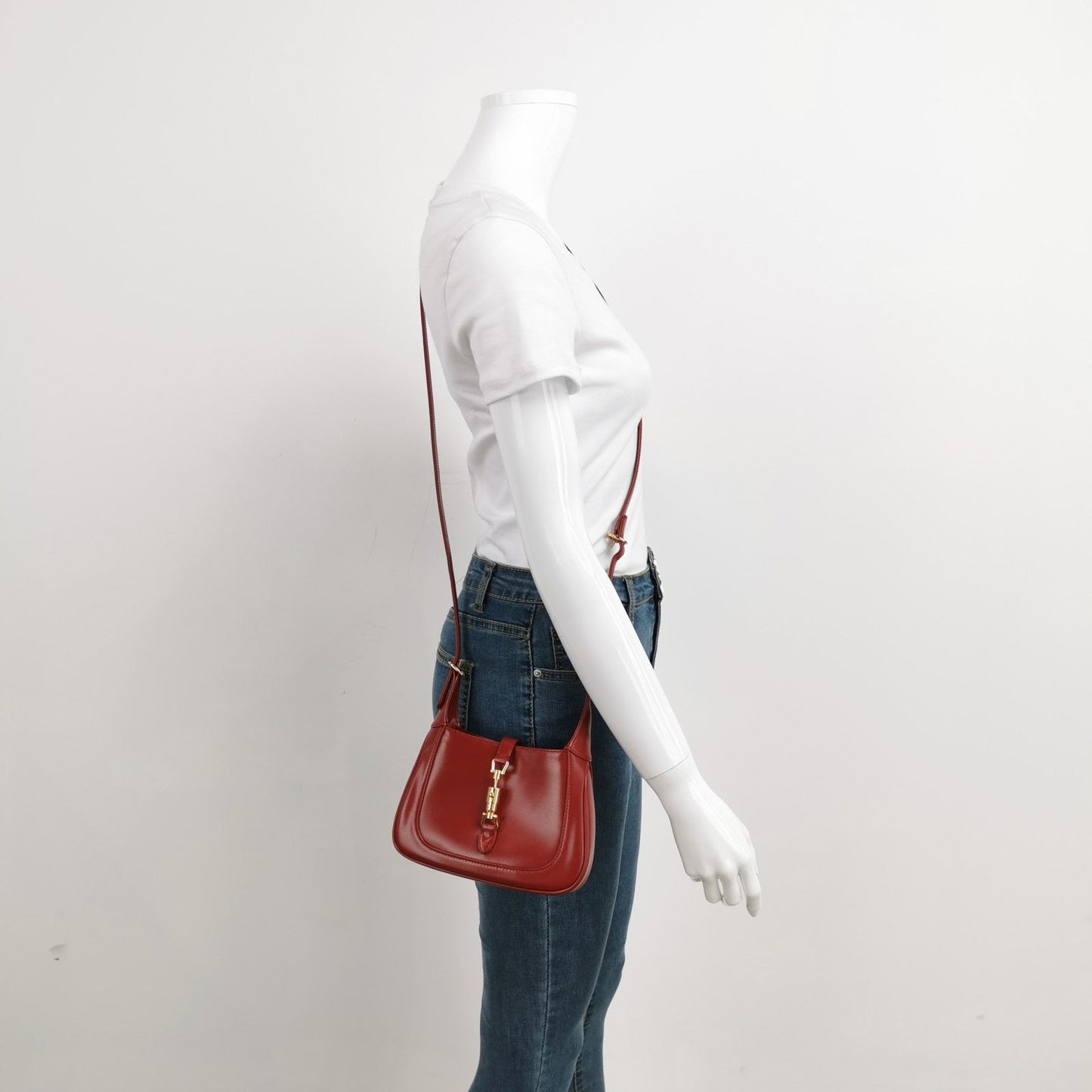 Gucci Jackie 1961 Mini Burgundy Leather Bag