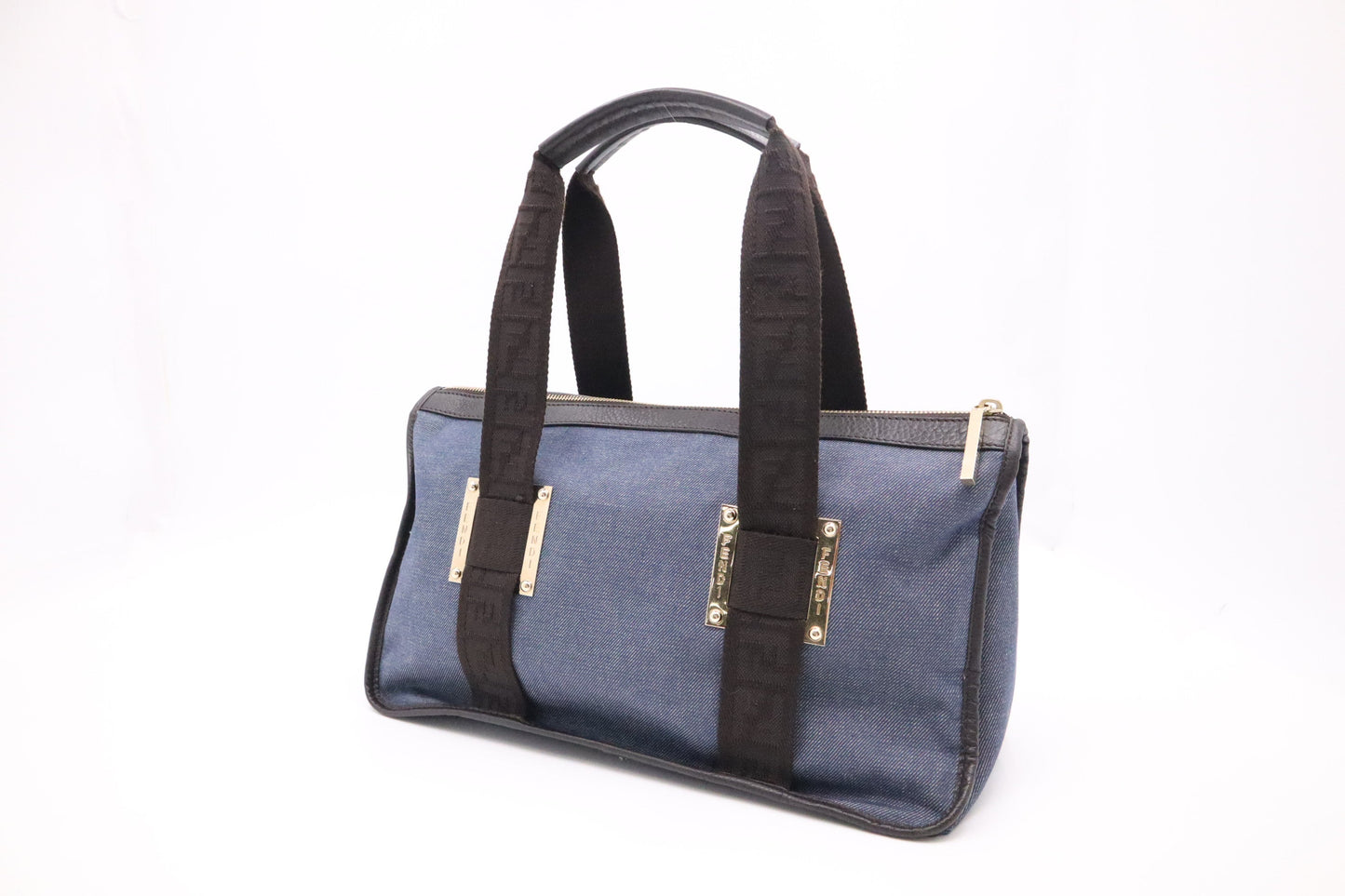 Fendi Handbag in Blue Denim Canvas
