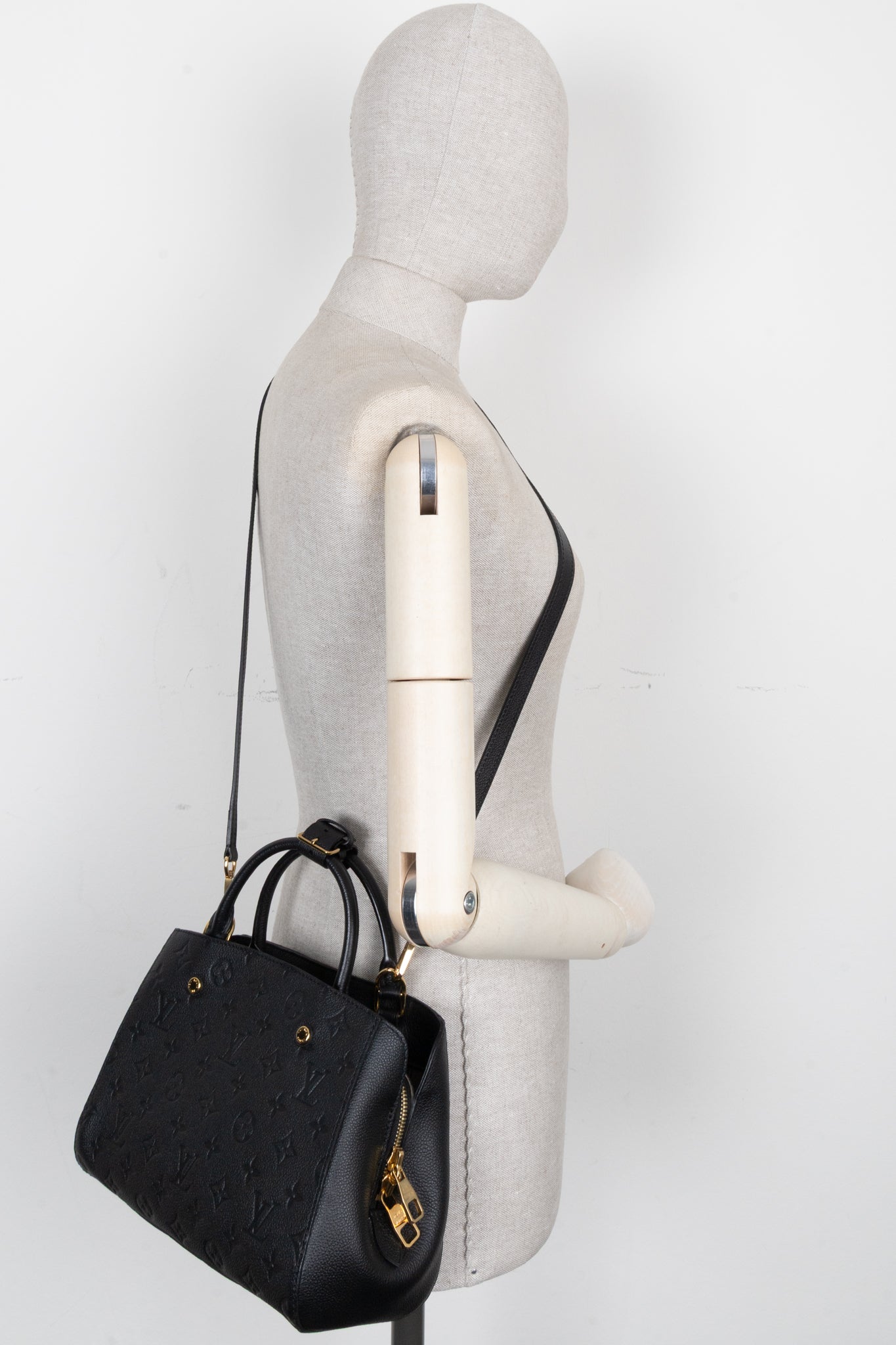 LOUIS VUITTON Montaigne BB Handbag Empreinte Black