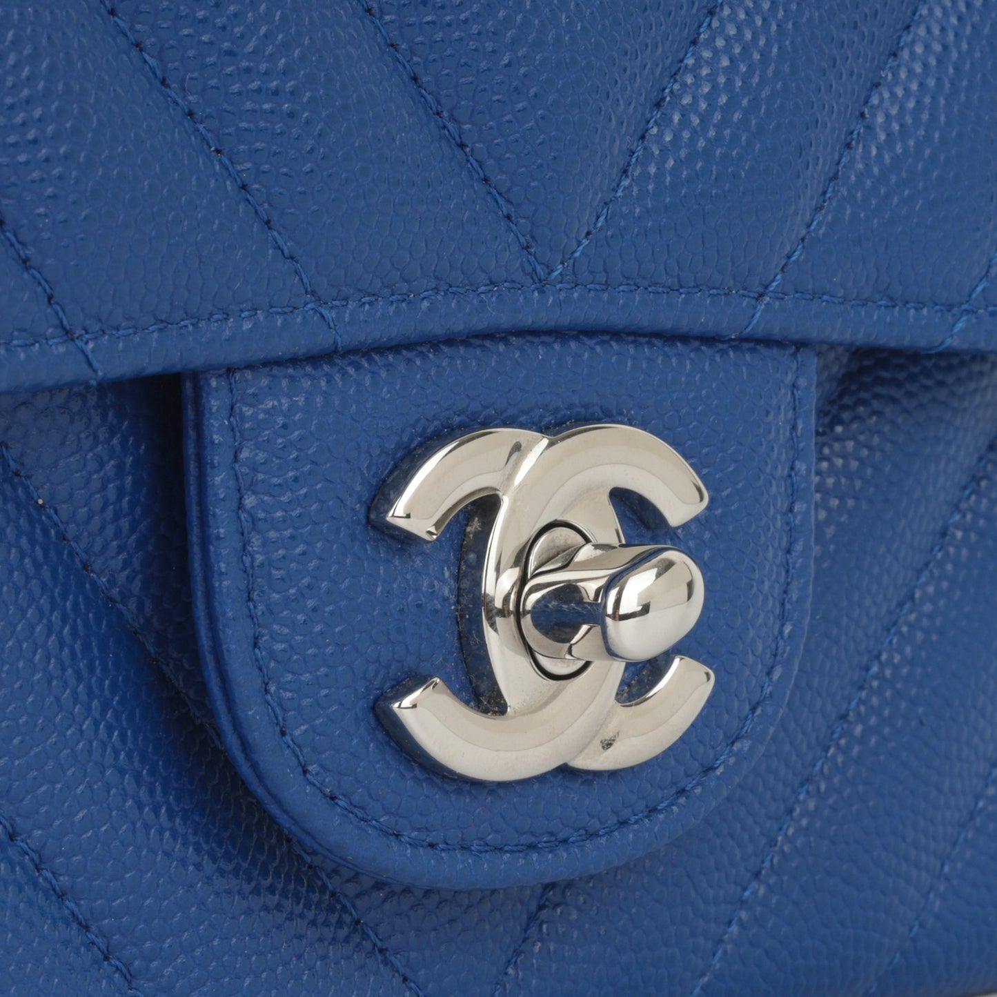 Chanel Mini Rectangular - Blue Chevron