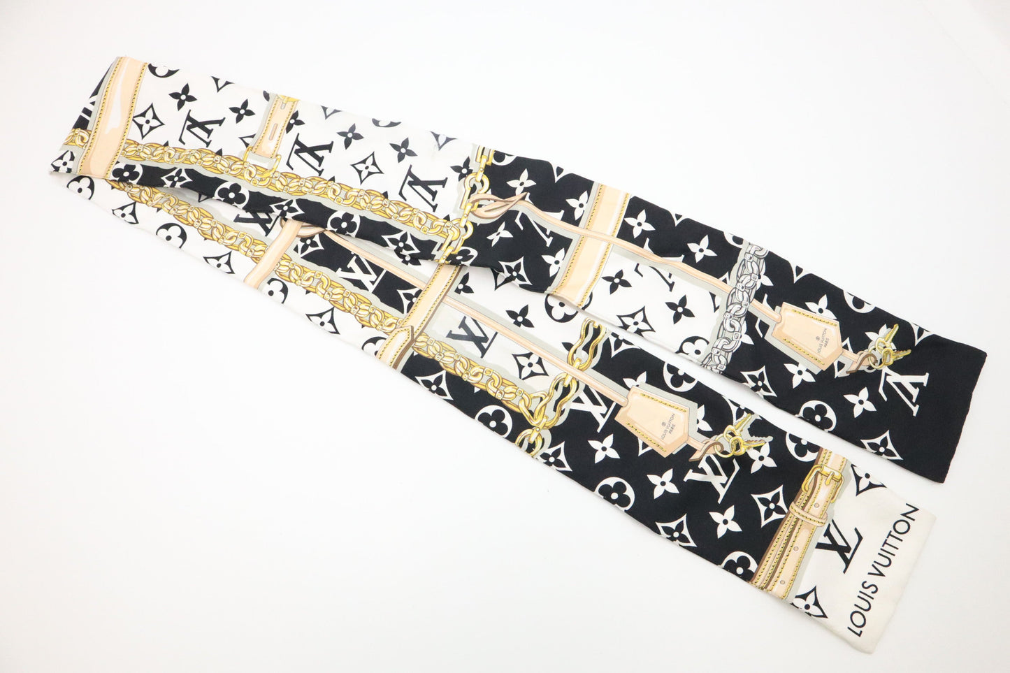 Louis Vuitton Confidential Bandeau in Black & White Silk