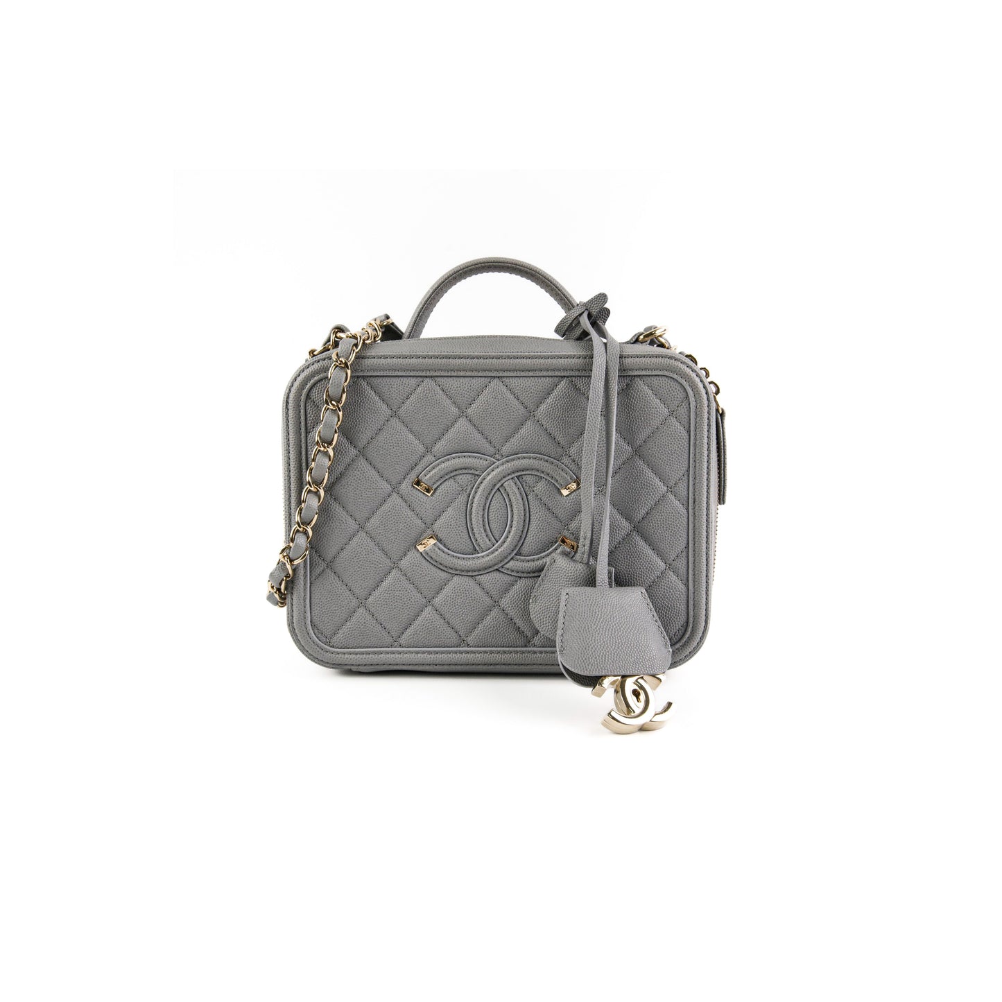 Chanel Medium Filigree Grey Caviar