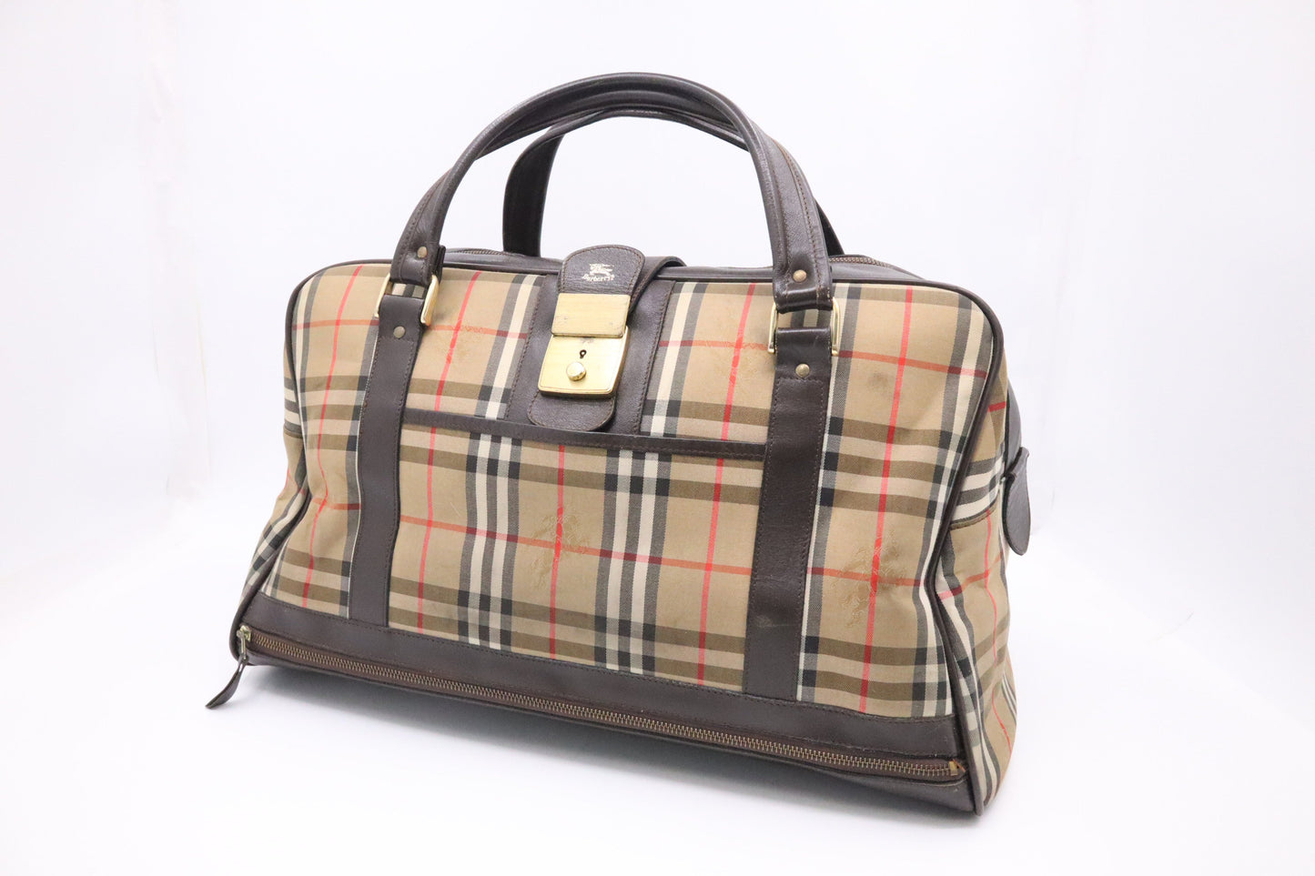 Burberry Haymarket Check Travel Bag in Nova Check Canvas