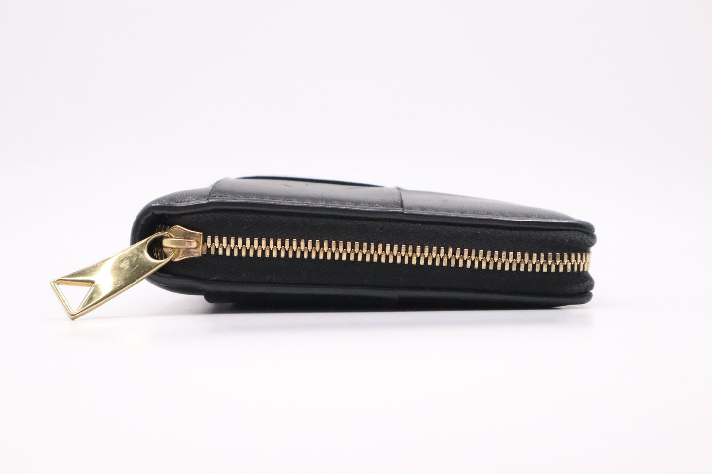 Bottega Veneta Casette Zippy Wallet in Black Intrecciato Leather