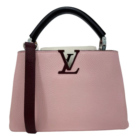LOUIS VUITTON Capucines BB Taurillon Leather Crossbody Bag Pink