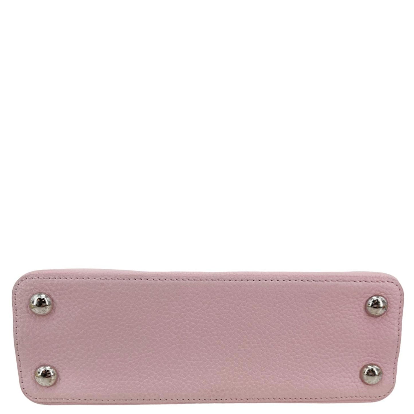 LOUIS VUITTON Capucines BB Taurillon Leather Crossbody Bag Pink