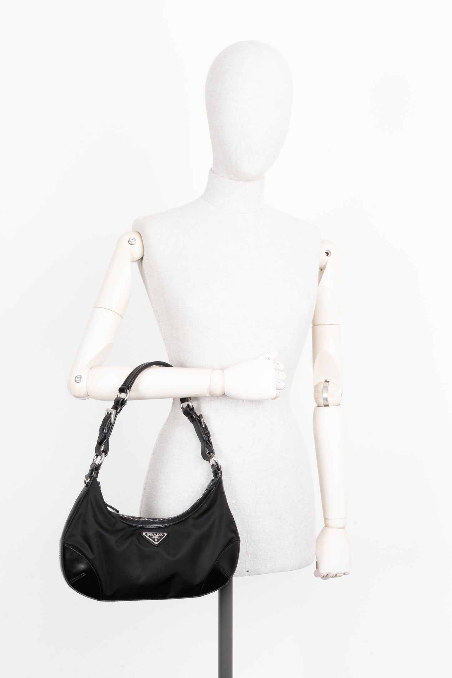 PRADA Nylon Logo Bag Black