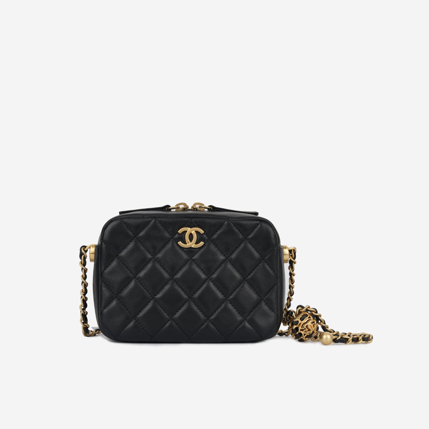 Chanel Mini Camera Pearl Crush - Black Lambskin