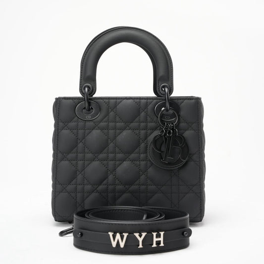Christian Dior Matte Black Small Lady Dior Bag 2021