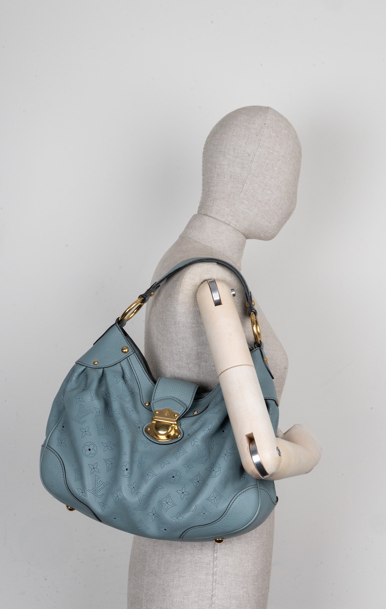 LOUIS VUITTON Solar Mahina Hobo Bag Blue