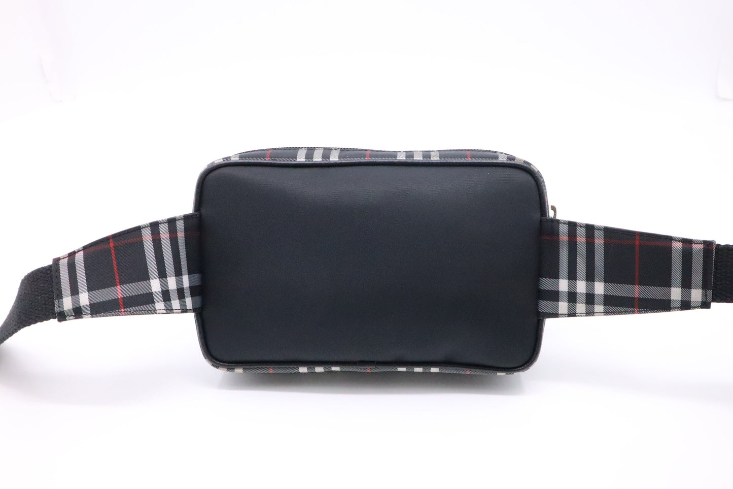 Burberry Waist Pouch in Black Check Nylon