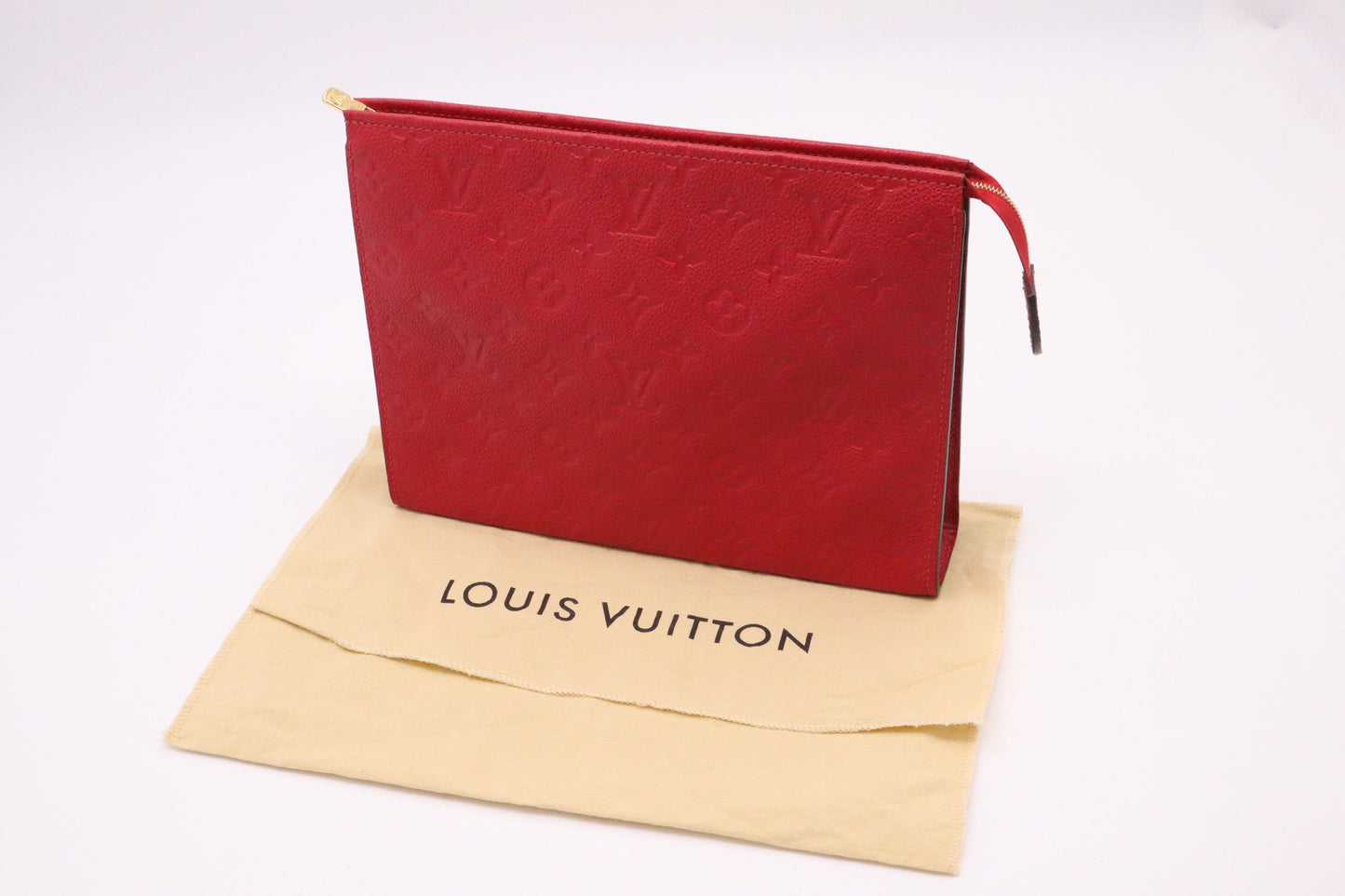 Louis Vuitton Toiletry 26 in Red Empreinte Leather