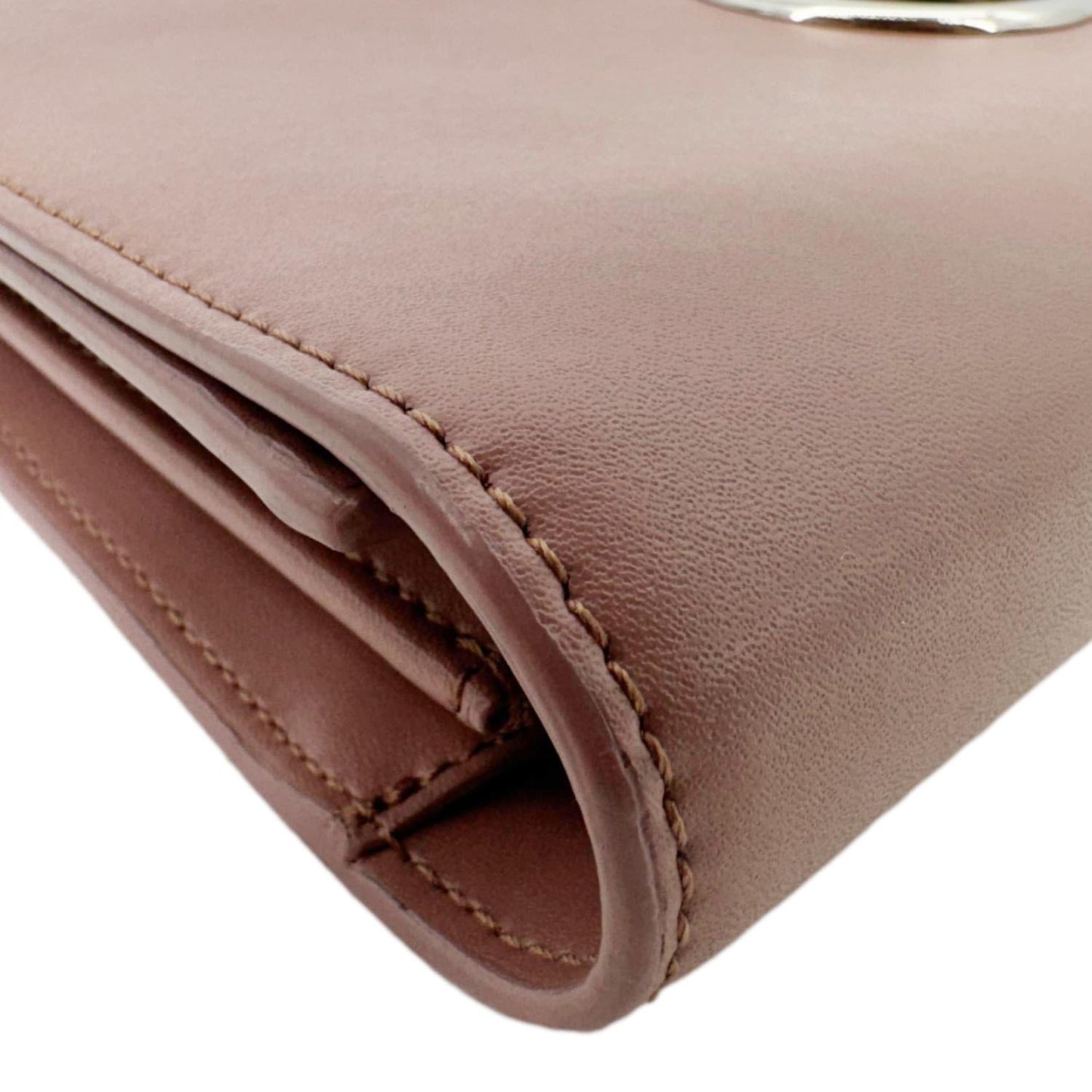 FENDI Vitello Cruise F Leather Wallet on Chain English Rose