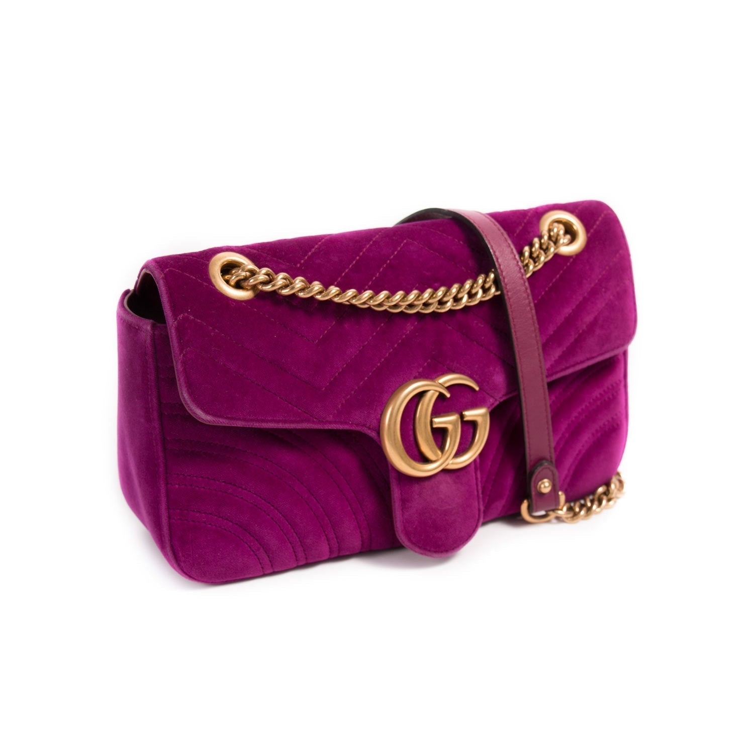 Gucci GG Marmont Leather Chain Shoulder Bag Style 19