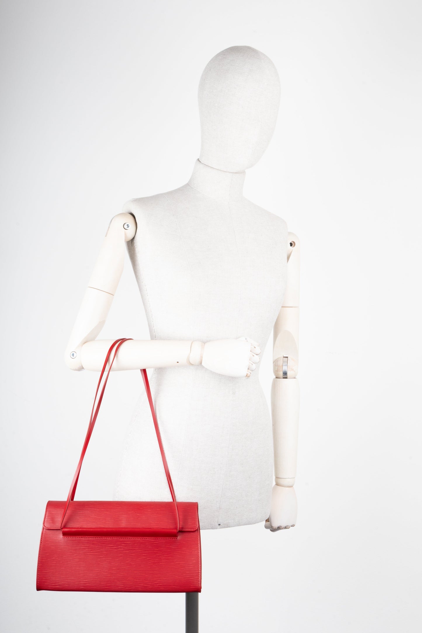 LOUIS VUITTON Dinard Handbag Epi Red