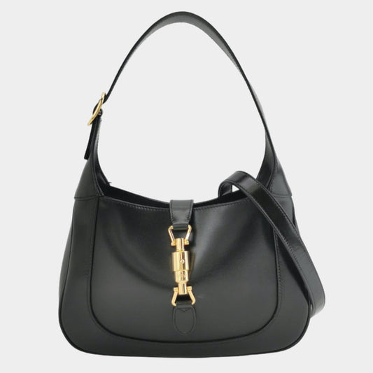 Gucci Jackie 1961 Black Leather Bag with Adjustable Strap Giftable Condition