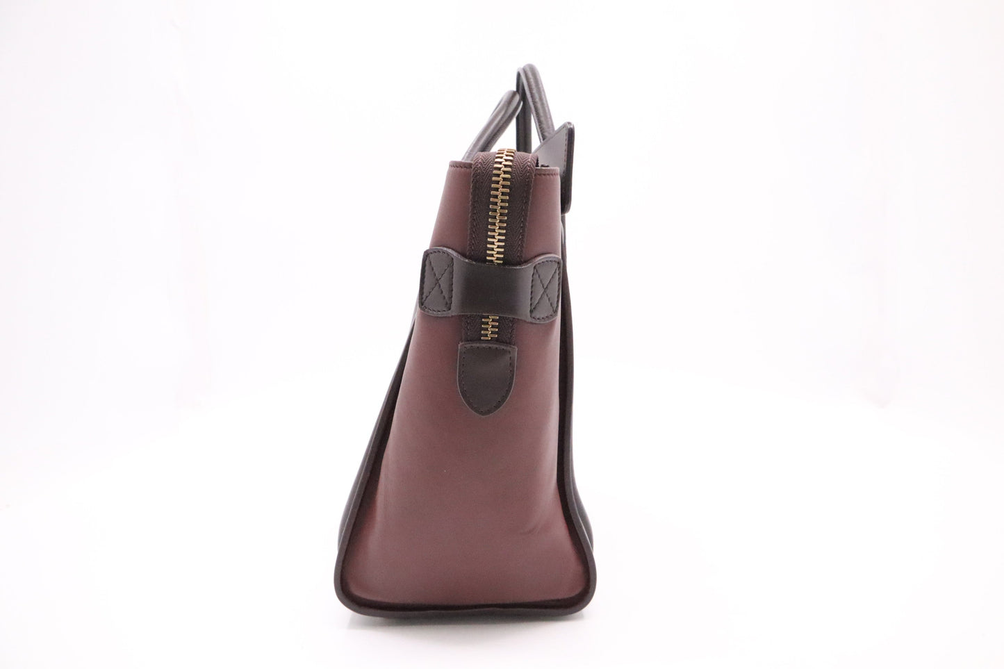 Celine Micro Luggage in Pink and Brown Leather