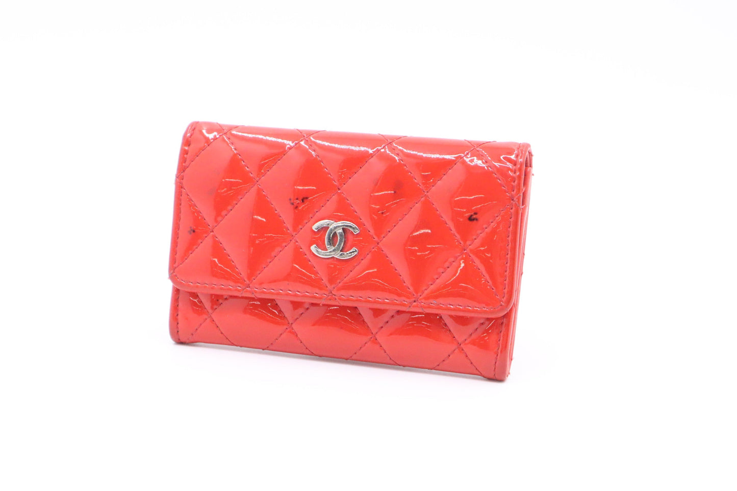 Chanel Wallet in Red MatelassÃ© Patent Leather